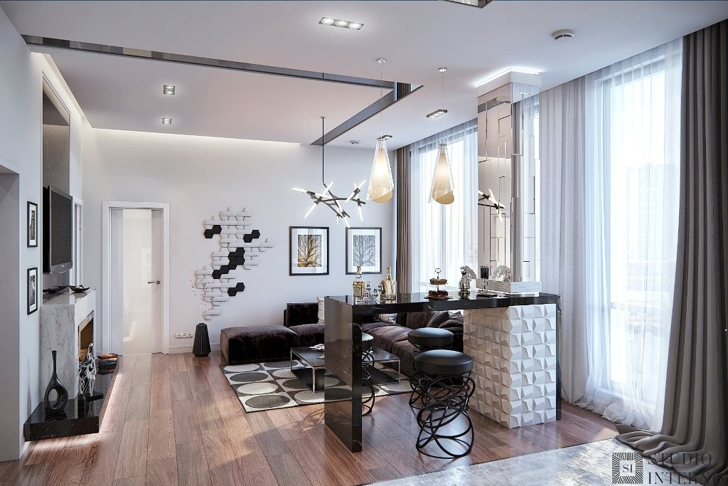 Дизайн 3-х комнатной квартиры: 200 фото красивого оформления, современной планировки и зонирования