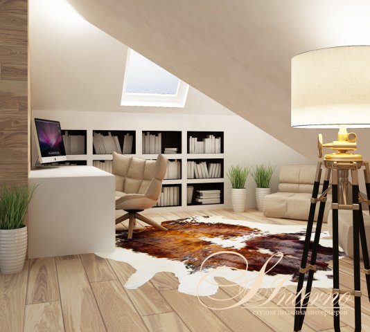 Дюплекс-дизайн интерьера кабинета