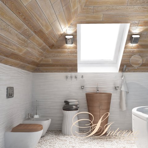 Дюплекс- дизайн интерьера ванной 