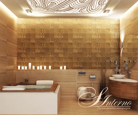 Дизайн интерьера ванной в элитной квартире