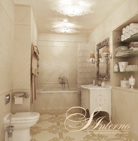 Дизайн интерьера ванной в квартире 115 кв.м г. Химки