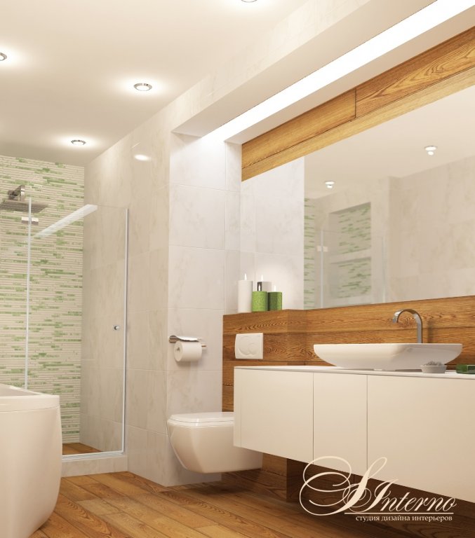 Дизайн интерьера ванной в скандинавском стиле с элементами ретро-дизайна