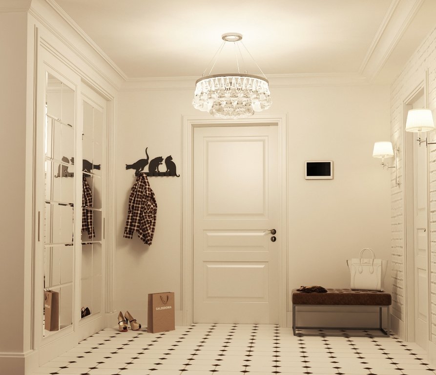 Квартирный коридор, дизайн на фото: узкий потолок и как решить проблему